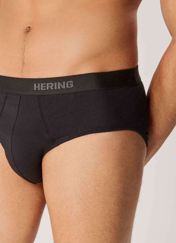 Hering - Kit 2 Cuecas Slip com Elastico Preto 3