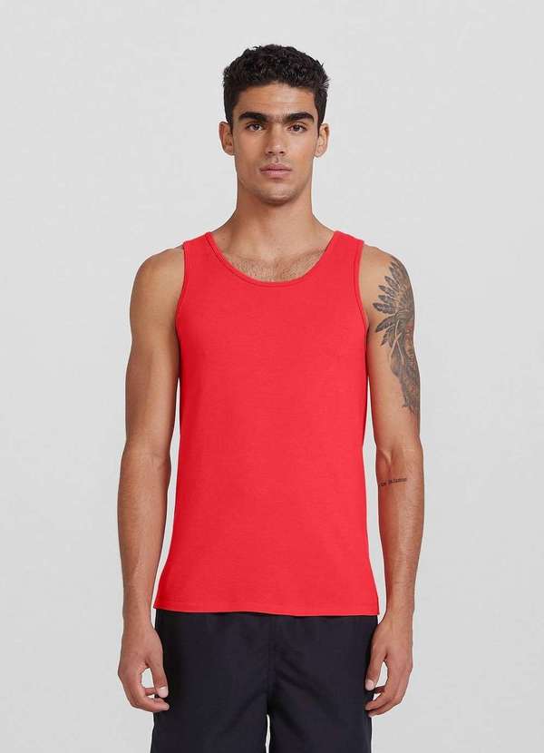 Regata Basica Masculina Slim Vermelho Hering Oficial