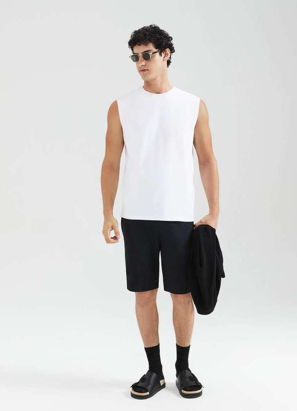 Hering - Regata Masculina Comfort Alcas Largas Super Cotton Branco 2