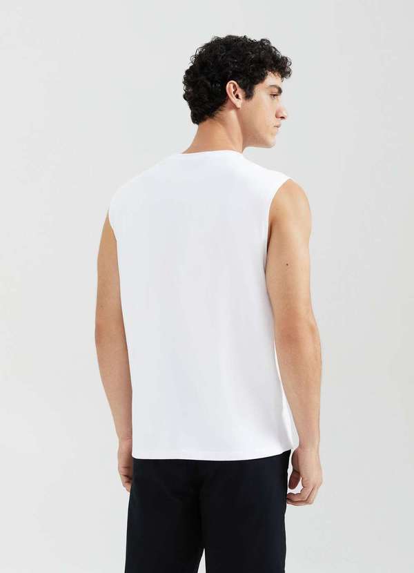 Hering - Regata Masculina Comfort Alcas Largas Super Cotton Branco 4