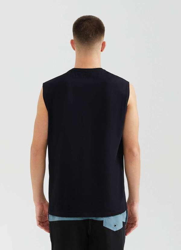 Hering - Regata Masculina Comfort Alcas Largas Super Cotton Preto 3