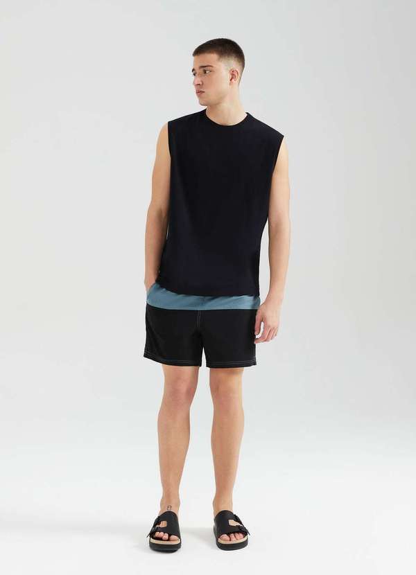 Hering - Regata Masculina Comfort Alcas Largas Super Cotton Preto 4