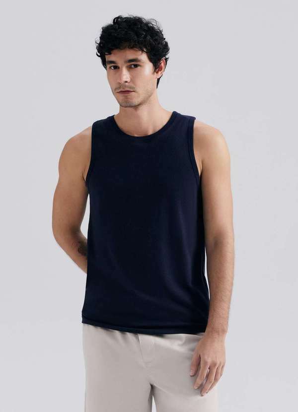 Hering - Regata Masculina em Malha Azul