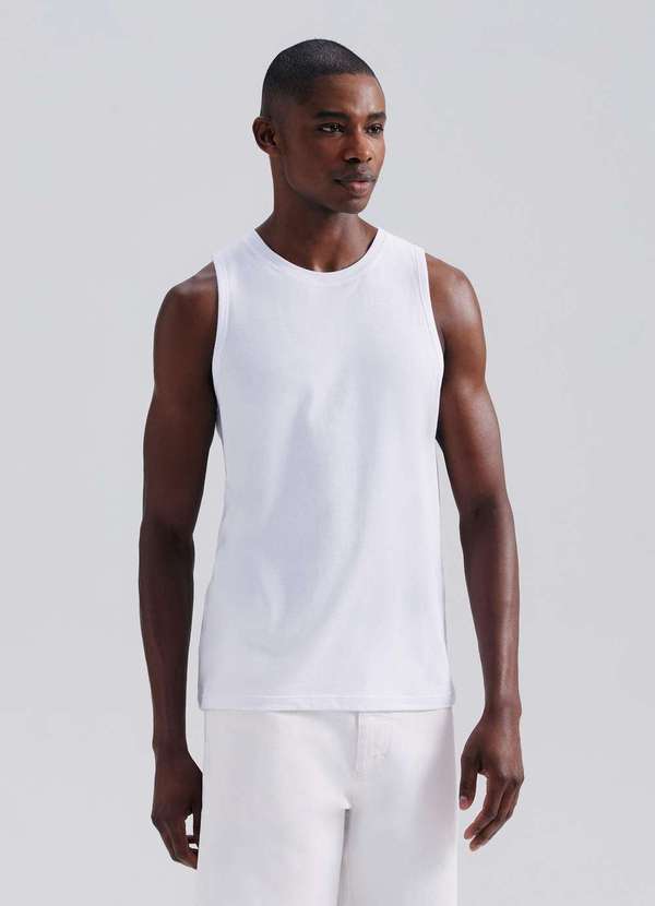 Hering - Regata Masculina em Malha Branco