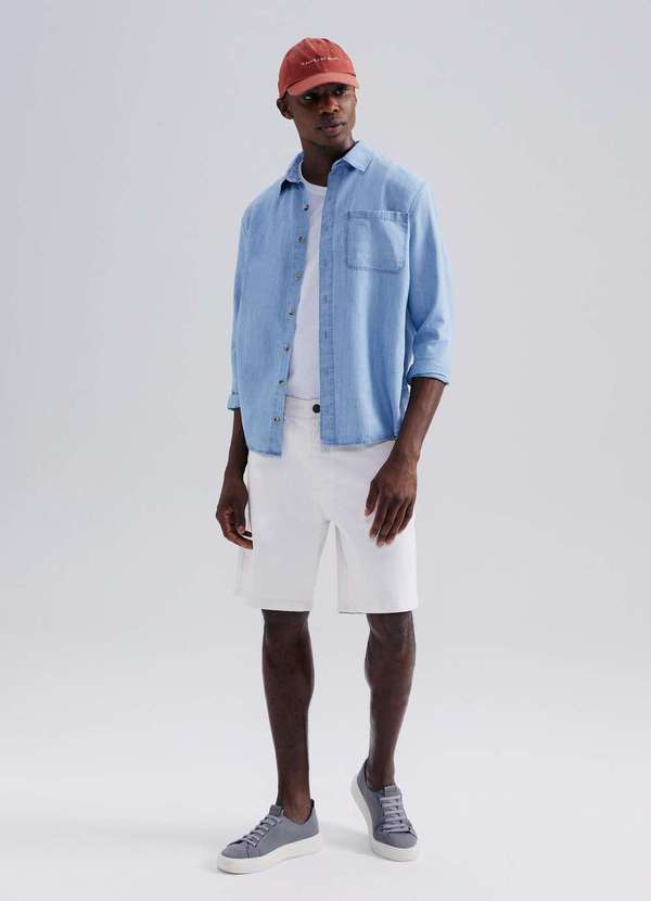 Hering - Regata Masculina em Malha Branco 4