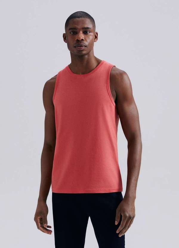 Hering - Regata Masculina em Malha Vermelho