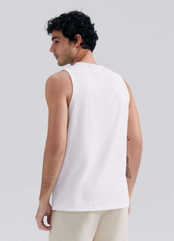 Hering - Regata Masculina Texturizada Branco 3