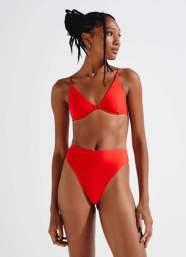 Hering - Biquini Top Triangulo com Aro Vermelho 3
