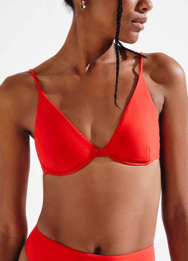 Hering - Biquini Top Triangulo com Aro Vermelho 4