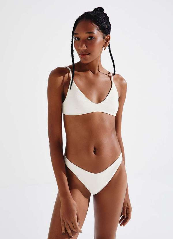 Hering - Biquini Top Triangulo Texturizado Branco 3