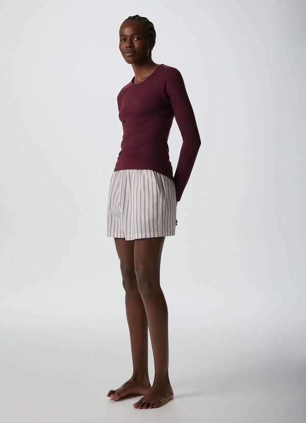 Hering - Blusa Feminina Manga Longa em Cotton Vermelho