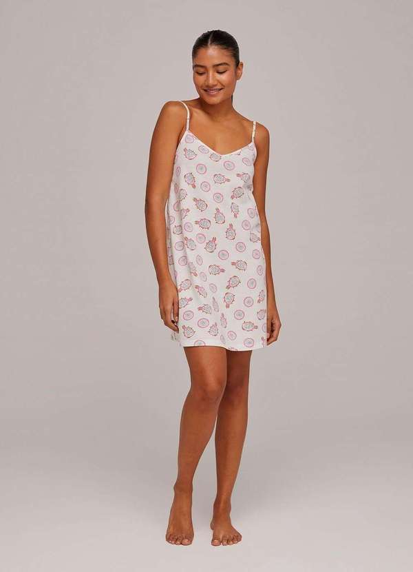 Hering - Camisola de Alcinha Estampada Presenteavel Bege