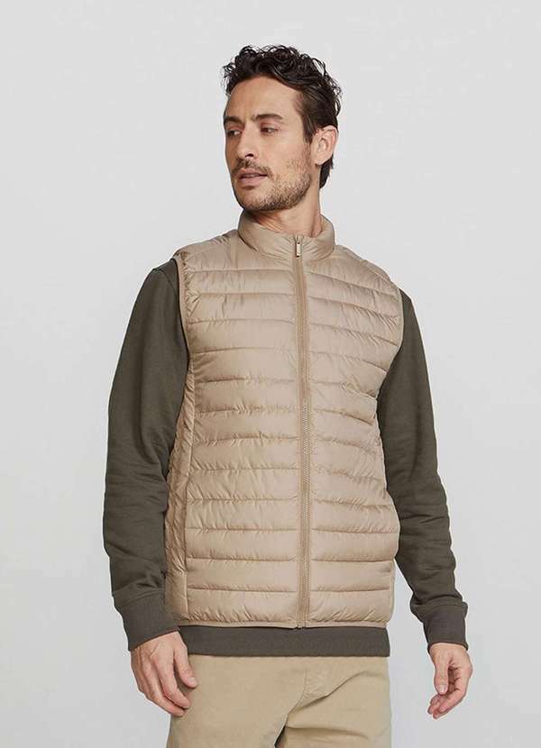 Hering - Colete Basico Puffer Masculino Comfort Marrom