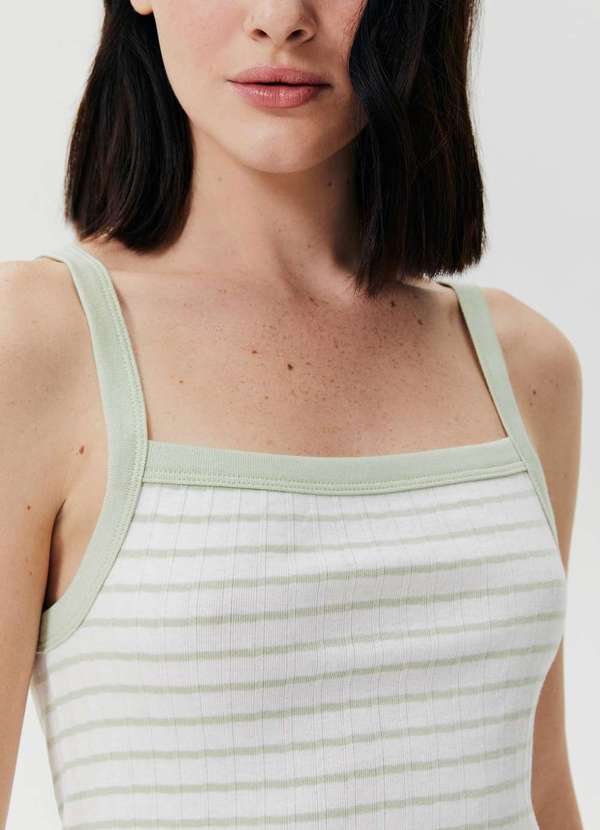 Hering Intimates - Regata Avulsa em Ribana Canelada Verde 2