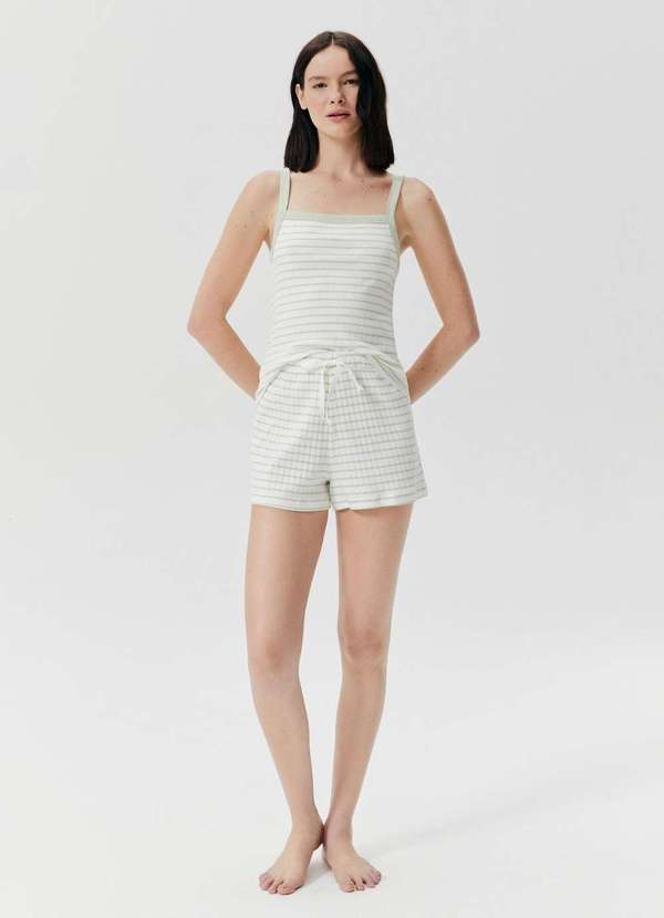 Hering Intimates - Regata Avulsa em Ribana Canelada Verde 5