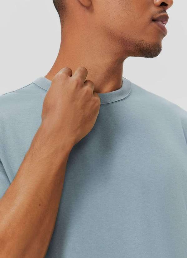 Hering - Pijama Curto Masculino com Shorts Listrado Azul 2