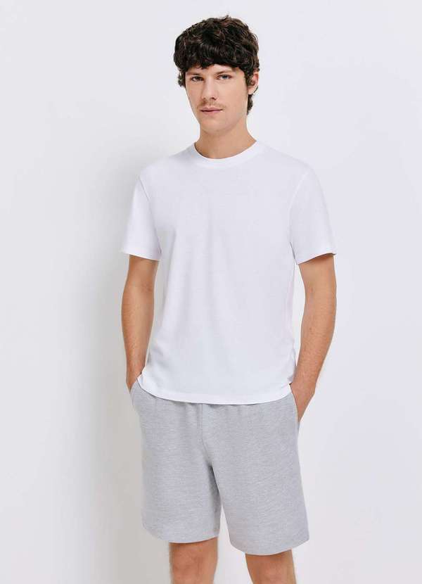Hering - Pijama Curto Masculino Comfort Branco 2