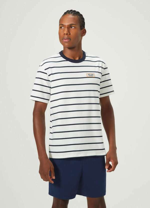 Hering - Pijama Curto Masculino Tal Pai Tal Filho Azul