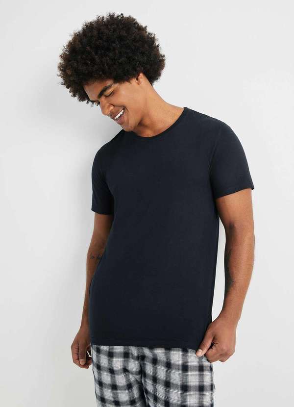 Hering - Pijama Longo Masculino Estampado Preto 2