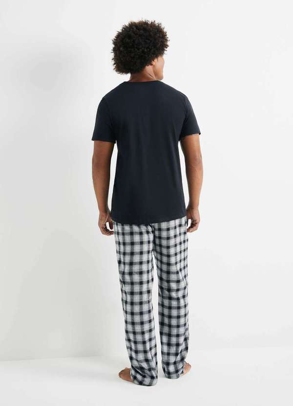 Hering - Pijama Longo Masculino Estampado Preto 4