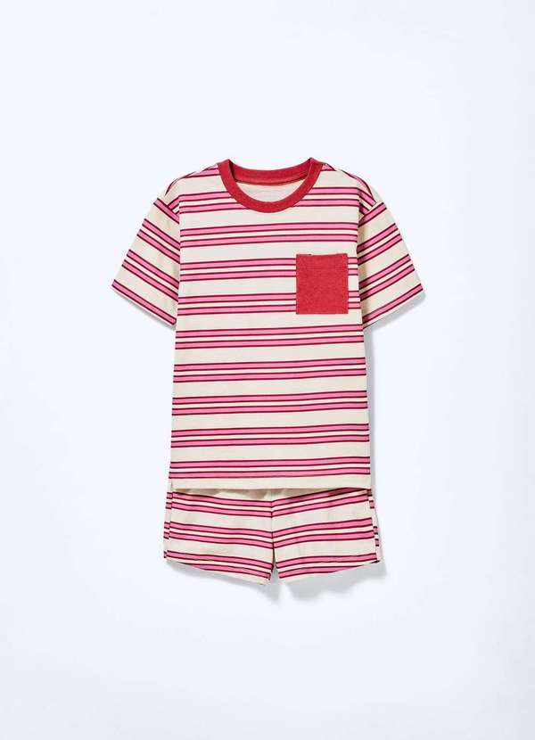 Hering - Pijama Curto Infantil Menina em Algodao Estampada Rosa