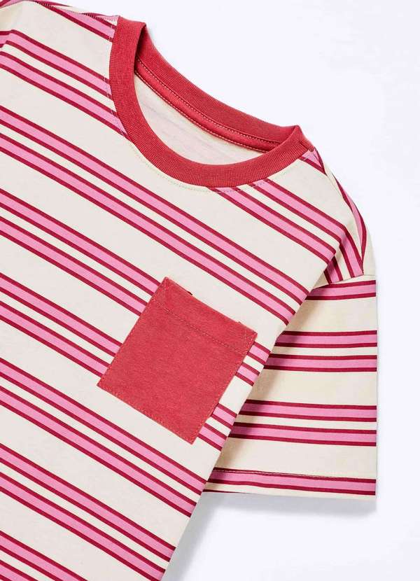 Hering - Pijama Curto Infantil Menina em Algodao Estampada Rosa 4