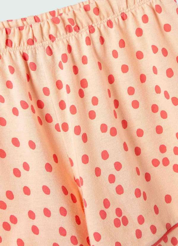 Hering - Pijama Infantil Menina Curto Estampado Laranja 3