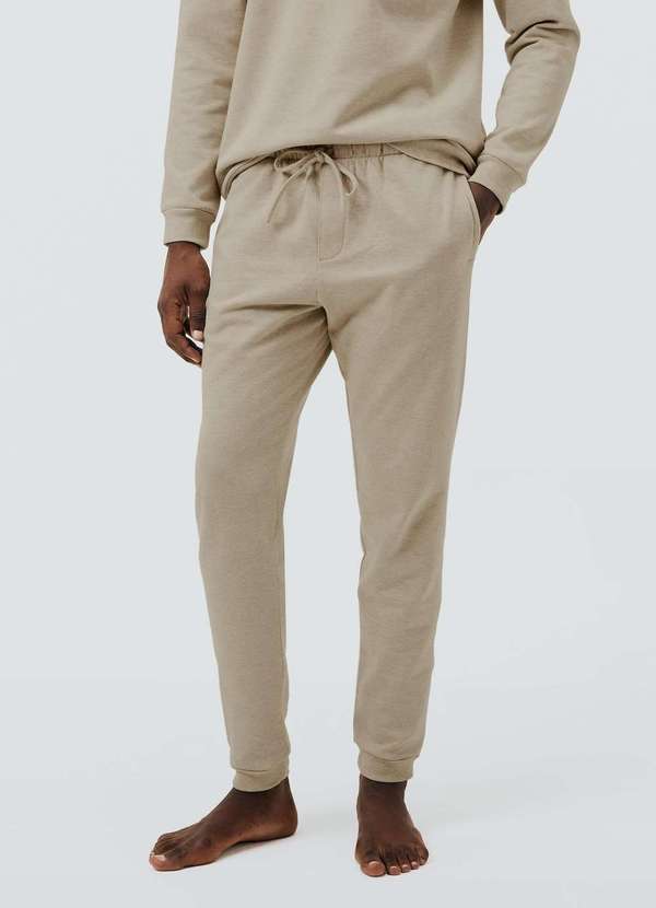 Hering - Conjunto de Moletom Peluciado Unissex Bege 3