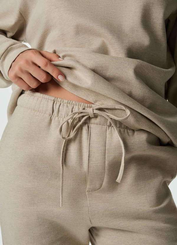 Hering - Conjunto de Moletom Peluciado Unissex Bege 6