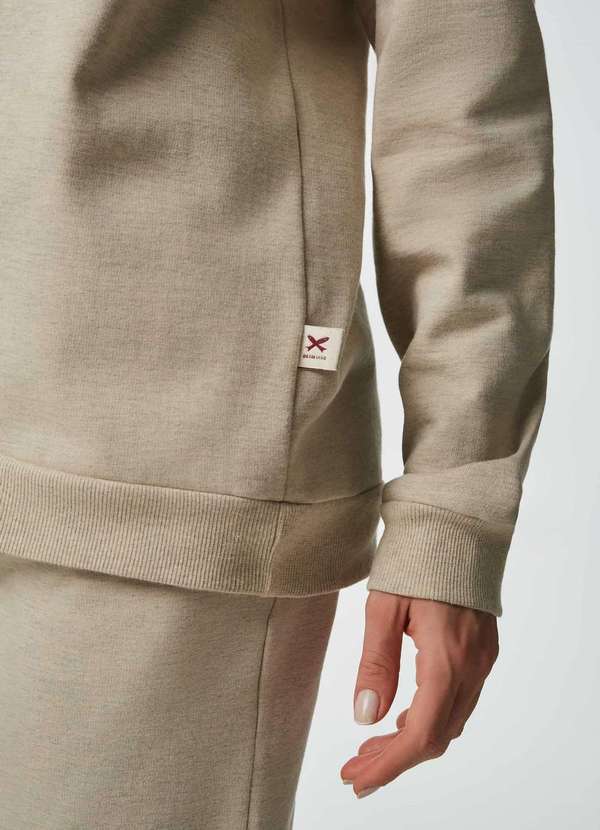 Hering - Conjunto de Moletom Peluciado Unissex Bege 7