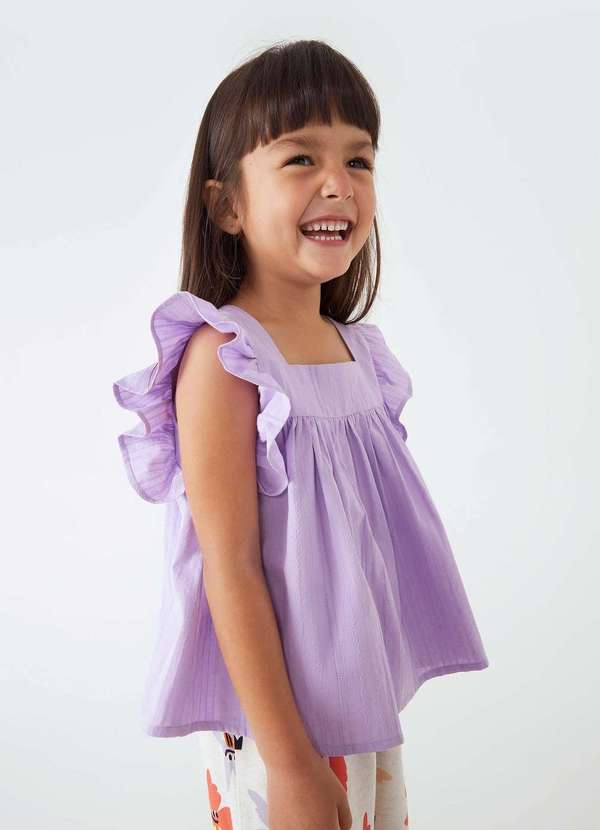 Hering - Bata Infantil Menina Toddler com Babados Roxo 1