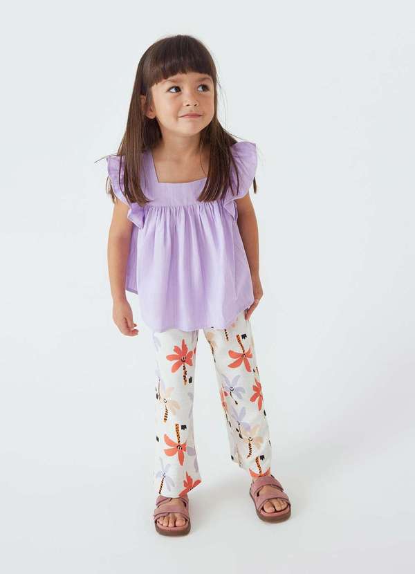 Hering - Bata Infantil Menina Toddler com Babados Roxo 3