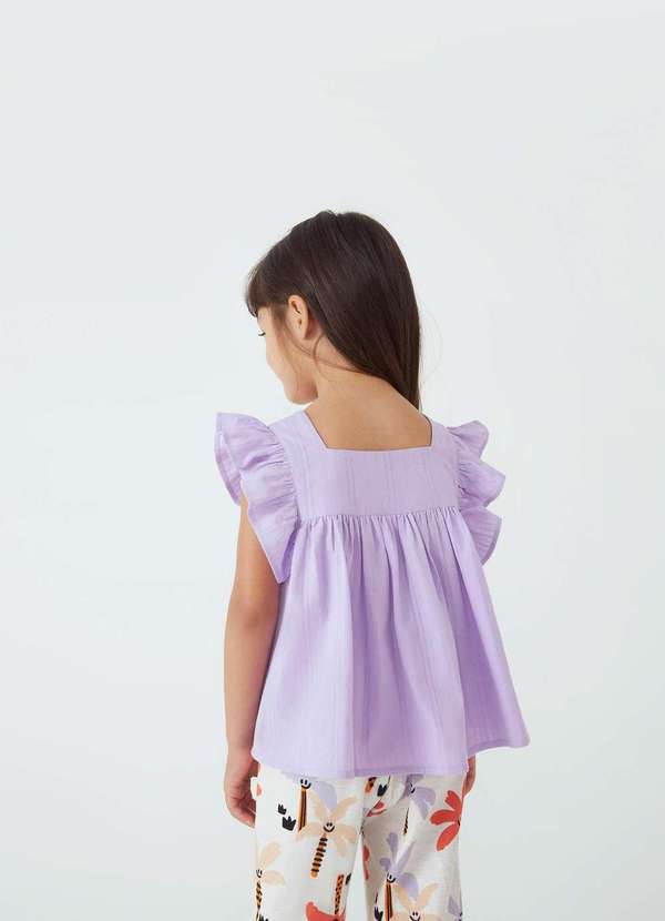 Hering - Bata Infantil Menina Toddler com Babados Roxo 4