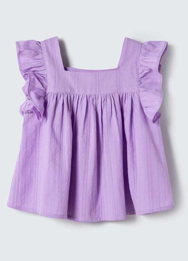 Hering - Bata Infantil Menina Toddler com Babados Roxo 7