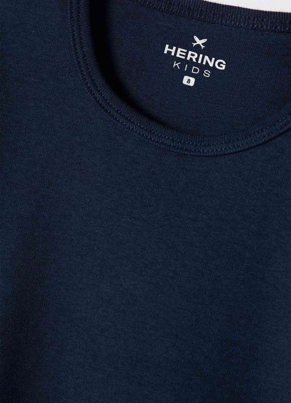 Hering - Blusa Basica Menina Manga Curta Slim Azul 2