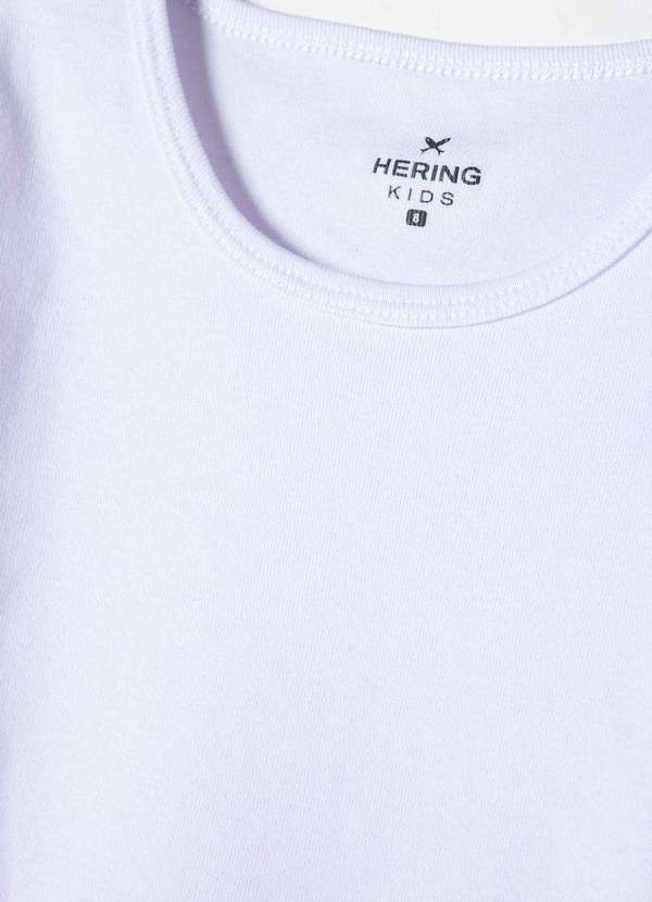 Hering - Blusa Basica Menina Manga Curta Slim Branco 2