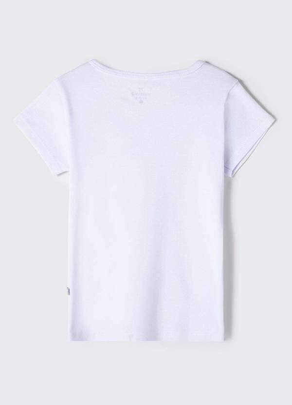 Hering - Blusa Basica Menina Manga Curta Slim Branco 3