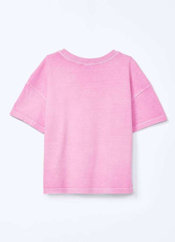 Hering - Blusa Infantil Menina Decote em Ribana Oversized Rosa 5