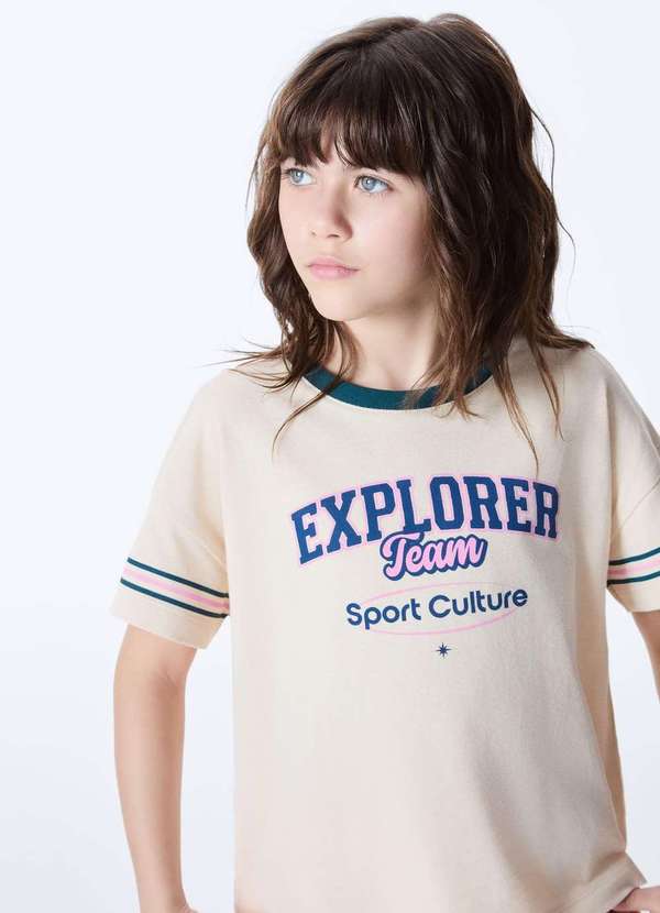 Hering - Blusa Infantil Menina Estampa Frontal Nude