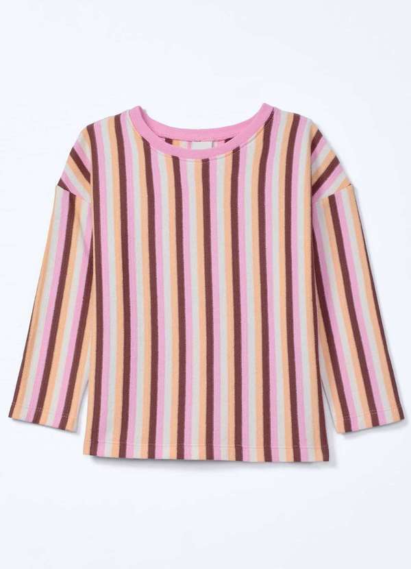 Hering - Blusa Infantil Menina Fio Tinto Oversized Laranja 2