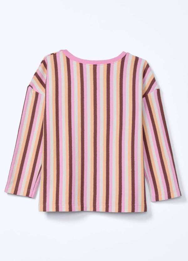 Hering - Blusa Infantil Menina Fio Tinto Oversized Laranja 4