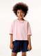 Hering - Blusa Infantil Menina Oversized em Malha Binada Rosa - variação: Rosa