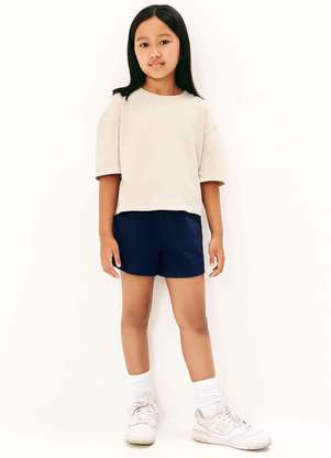 Hering - Blusa Infantil Menina Oversized em Malha Binada - HERING