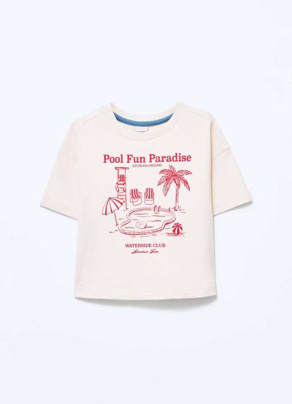 Hering - Blusa Infantil Menina Super Cotton Oversized Branco 2