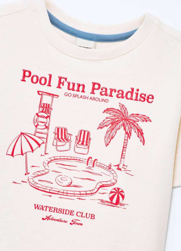 Hering - Blusa Infantil Menina Super Cotton Oversized Branco 5