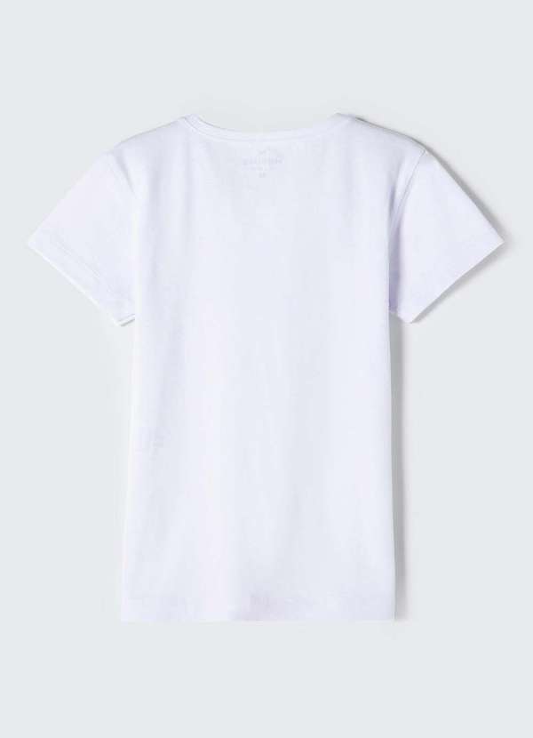 Hering - Blusa Menina Manga Curta Slim com Bordado Branco 3