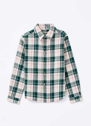 Hering - Camisa Infantil Menina Regular Fio Tinto Xadrez - HERING