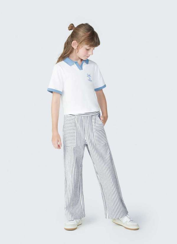 Hering - Camisa Polo Cropped Infantil Menina Branco