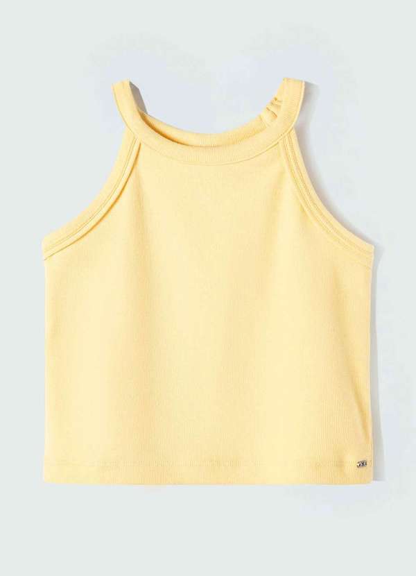 Hering - Regata Basica Infantil Menina em Ribana Amarelo