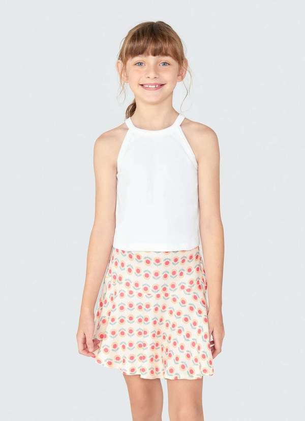 Hering - Regata Basica Infantil Menina em Ribana Branco